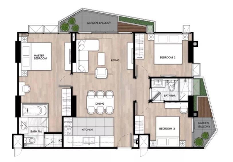 清迈astra Sky River无边泳池奢华温馨三卧家庭山景房 Apartamento