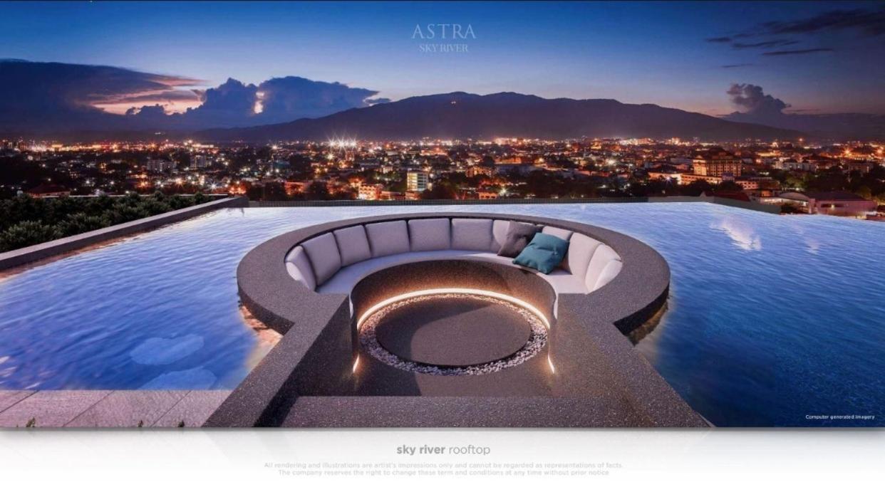 Cozy River 1b1b -sky River- Infinity Long Rooftop Pool Aparthotel Chiang Mai